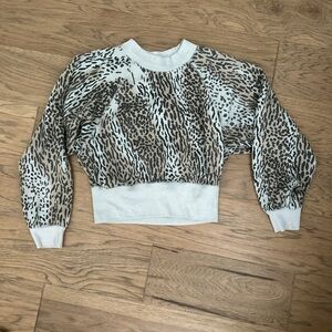 Blue animal print sweatshirt